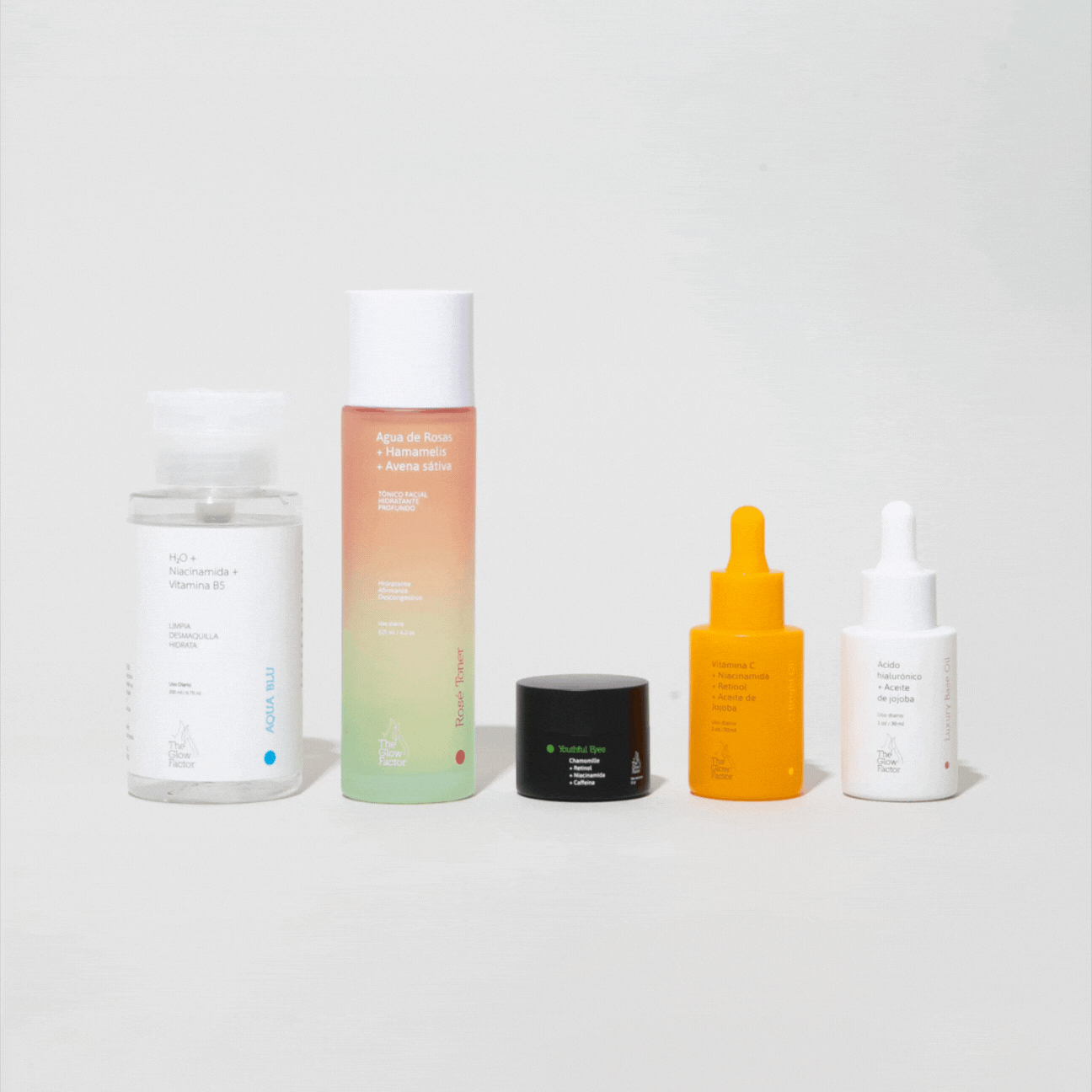 Kit completo de productos de cosmética para todo tipo de pieles.